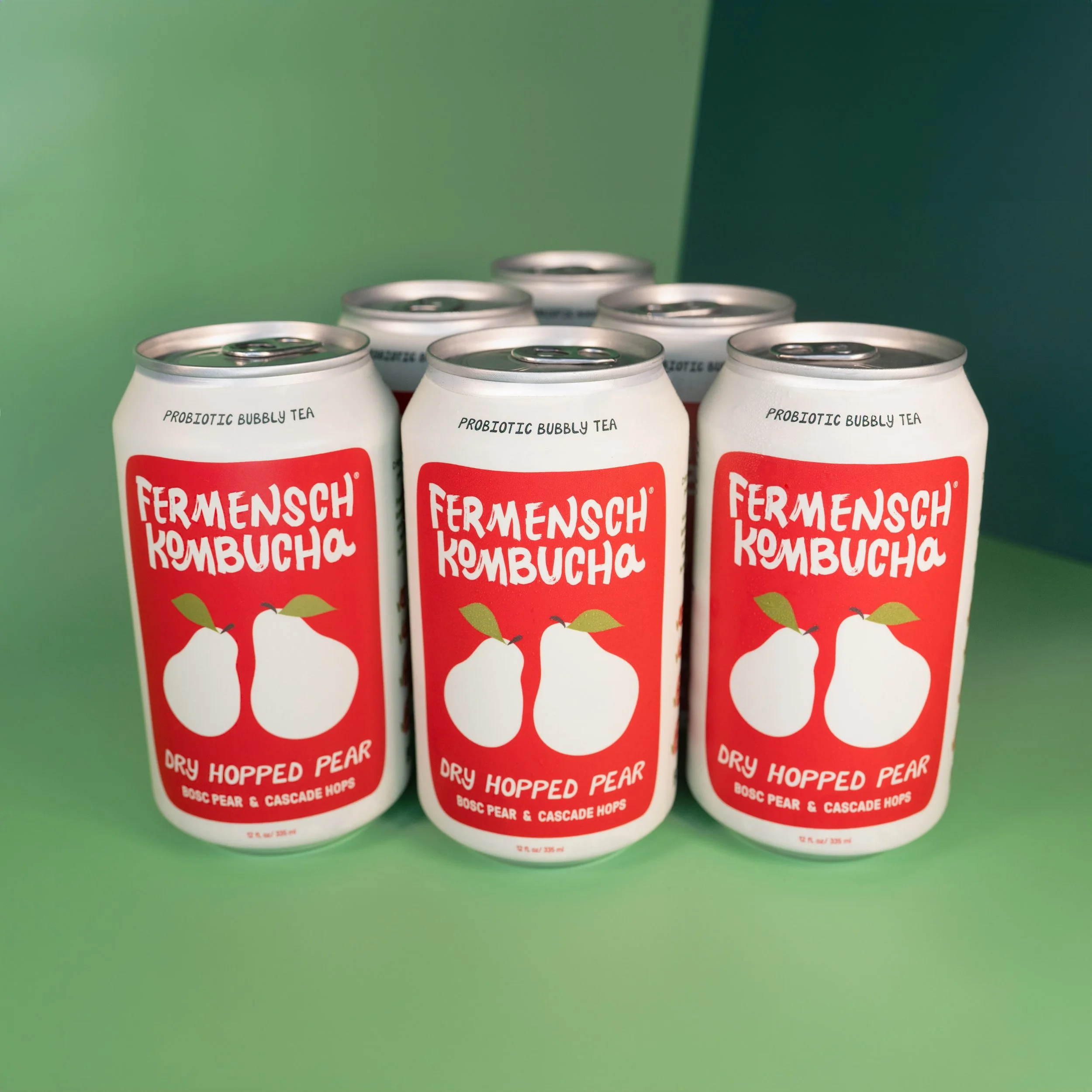 Dry Hopped Pear* Kombucha 12-Pack — Fermensch Kombucha